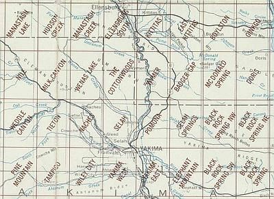 Yakima Area Index Map for USGS 1 to 24K Scale Topographic Maps