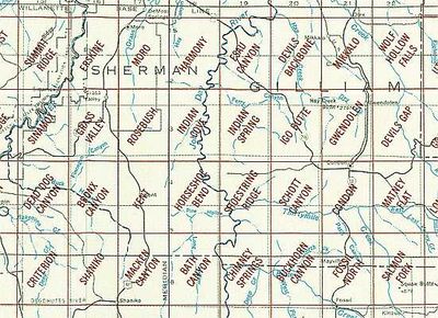 Condon OR Area USGS 1:24K Topo Map Index