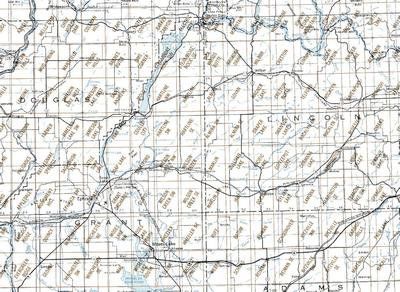 Ritzville Washington Area Index Map for USGS 1 to 24k scale Topographic Maps