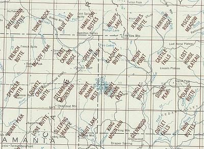 Mt Adams Area Index Map for USGS 1 to 24K Scale Topographic Trail Maps