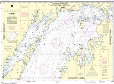 Nautical Chart 14902 (Lake Michigan) North with Green Bay