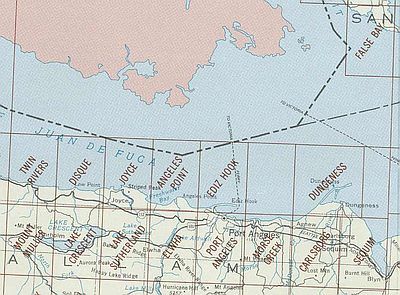 Port Angeles Area Index Map for USGS 1 to 24K Scale Topographic Trail Maps