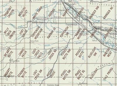 Toppenish Area Index Map for USGS 1 to 24K Scale Topographic Trail Maps