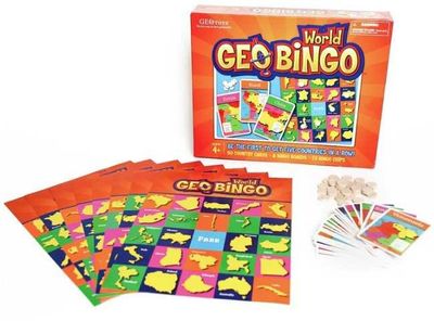 GeoBingo Kids Card Game for World Geography Easy Learning