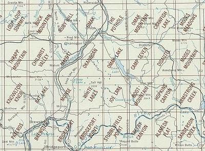Omak Area Index Map for USGS 1 to 24K Scale Topographic Trail Maps