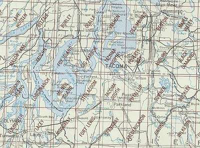 Tacoma Area Index Map for USGS 1 to 24K Scale Topographic Trail Maps