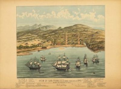 San Francisco 1864 Antique Map Replica
