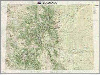 Colorado Wall Map by National Geographic