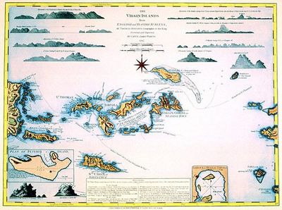 Virgin Islands 1797 Antique Map