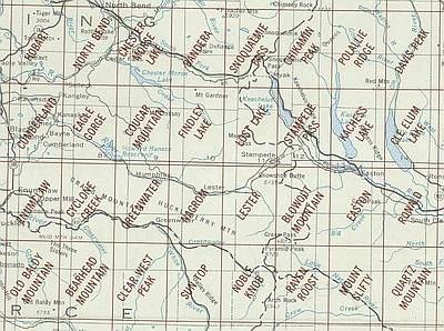 Snoqualmie Pass Area Index Map for USGS 1 to 24K Scale Topographic Trail Maps