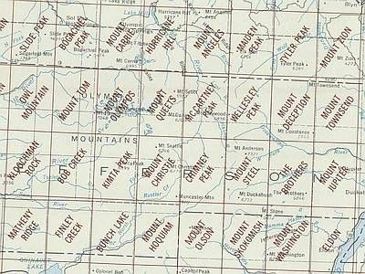 Mt Olympus Area Index Map for USGS 1 to 24K Scale Topographic Maps