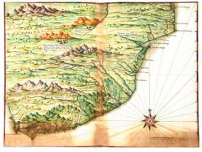 South Africa 1630 Antique Map Replica