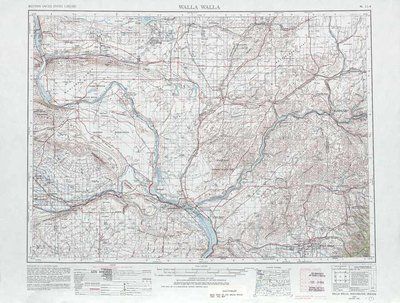 Walla Walla, 1:250,000 USGS Map