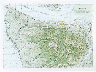 Olympic National Park Raised Relief Map 3D