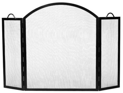 Arched Top Twisted Rope Fireplace Screen