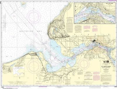 Nautical Chart 14884 (Lake Superior) St. Marys River, Sault Ste Marie