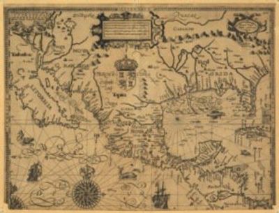 Central America 1600 Antique Map Replica