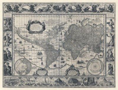 World 1606 Antique Map Replica