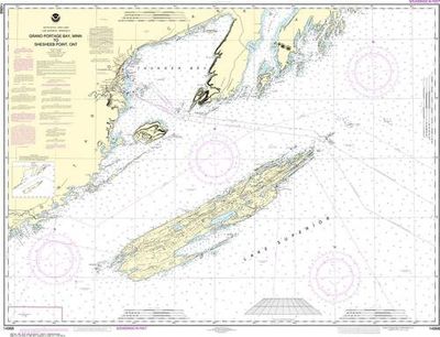 Nautical Chart 14968 (Lake Superior) Grand Portage Bay to Shesbeeb Pt.
