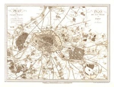Paris 1805 Antique Map Replica