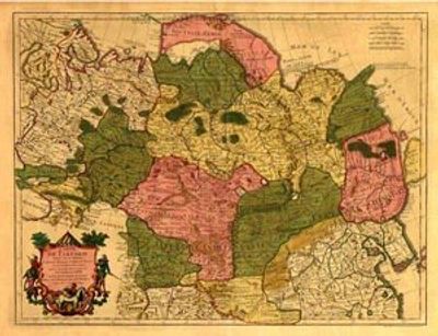 Antique Map of Russia 1706