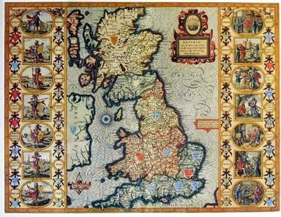 Antique Map of Britain 1611