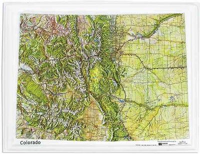 Colorado 3D Raised Relief Map