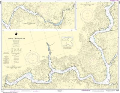 NOAA Nautical Chart 18551 Franklin D Roosevelt Lake South