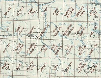 Sauk River Area Index Map for USGS 1 to 24K Scale Topographic Trail Maps