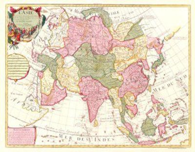 Asia 1700 Antique Map L'Asie Replica