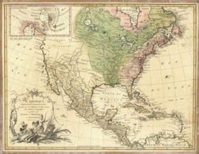 Antique Map of North America 1757