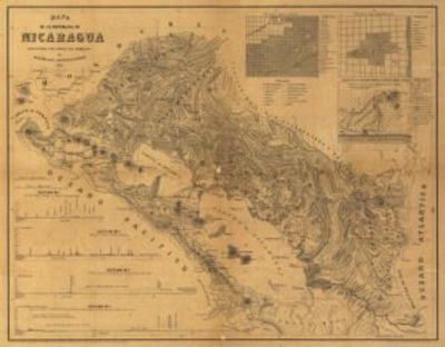 Nicaragua 1858 Antique Map Replica