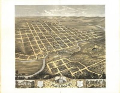 Faribault Minnesota 1869 Antique Map Replica