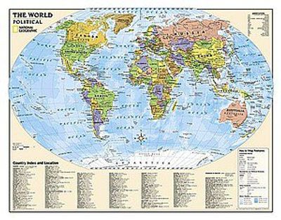 Political World Map for Kids by National Geographic