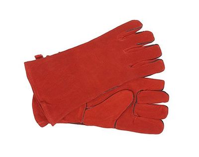 Hearth Gloves, Suede Red and Black