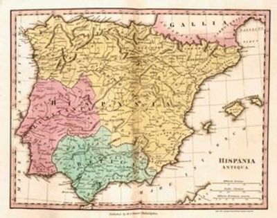 Antique Map of Spain 1826