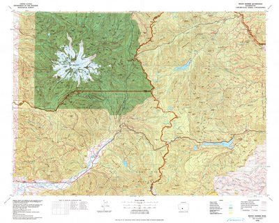 Mount Rainier, 1:100,000 USGS Map