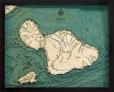 Maui Wood Chart 3D Nautical