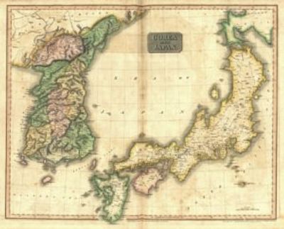 Antique Map of Eastern Asia / Korea & Japan 1815