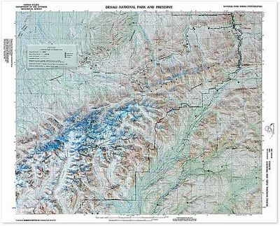 Denali National Park Raised Relief Map 3D