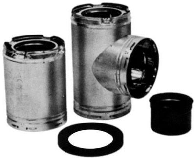 Amerivent All-Fuel Chimney Tee Assembly with Cap