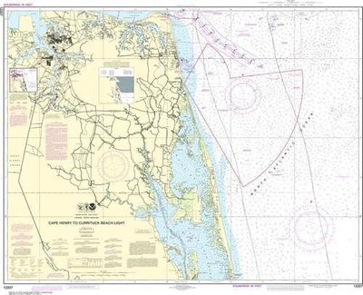 Nautical Chart 12207 Cape Henry to Currituck Beach, VA/NC