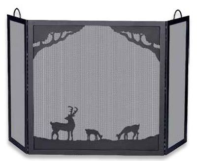 Deer Scene Fireplace Screen