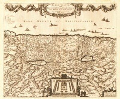 Antique Map of Palestine 1659