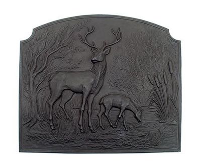 Fireplace Cast Iron Deer Fireback