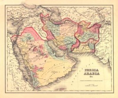 Antique Map of the Middle East 1855