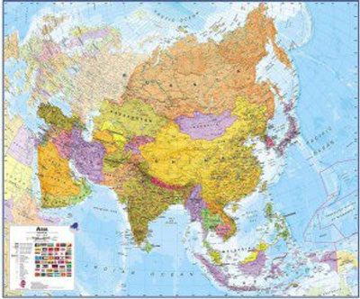 Asia Wall Map by Maps International