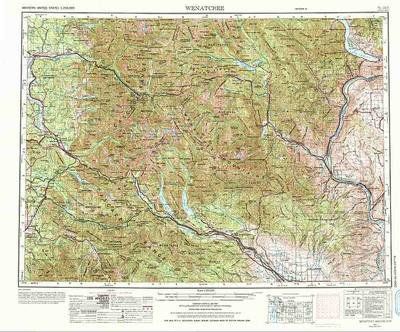 Wenatchee, 1:250,000 USGS Map