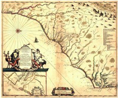 Carolinas 1682 Antique Map Replica