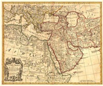 Antique Map of the Middle East 1721 (#1)